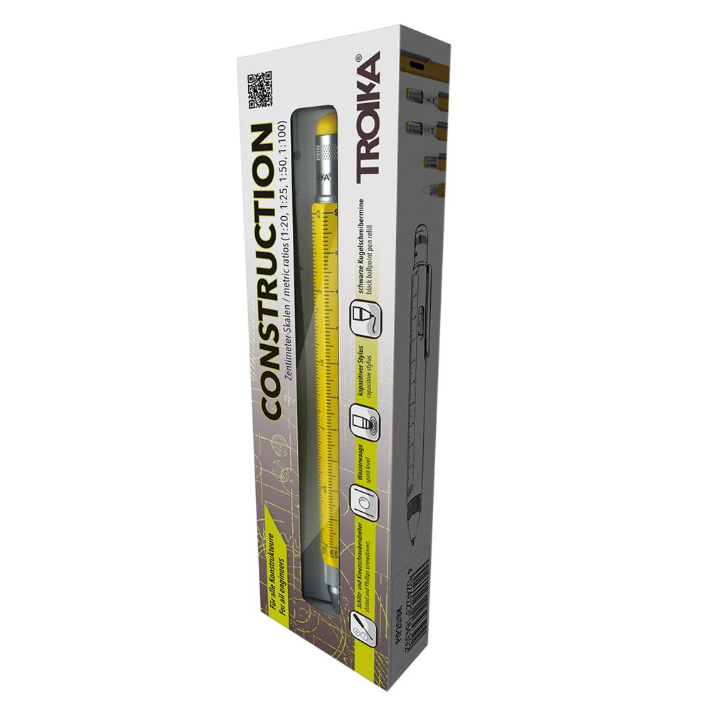 Ручка шариковая Construction, мультиинструмент, красная — изображение 6