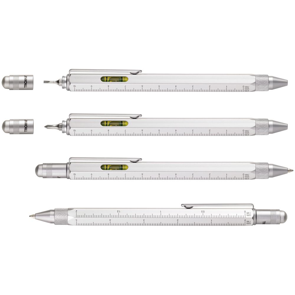 Ручка шариковая Construction, мультиинструмент, серебристая — изображение 3