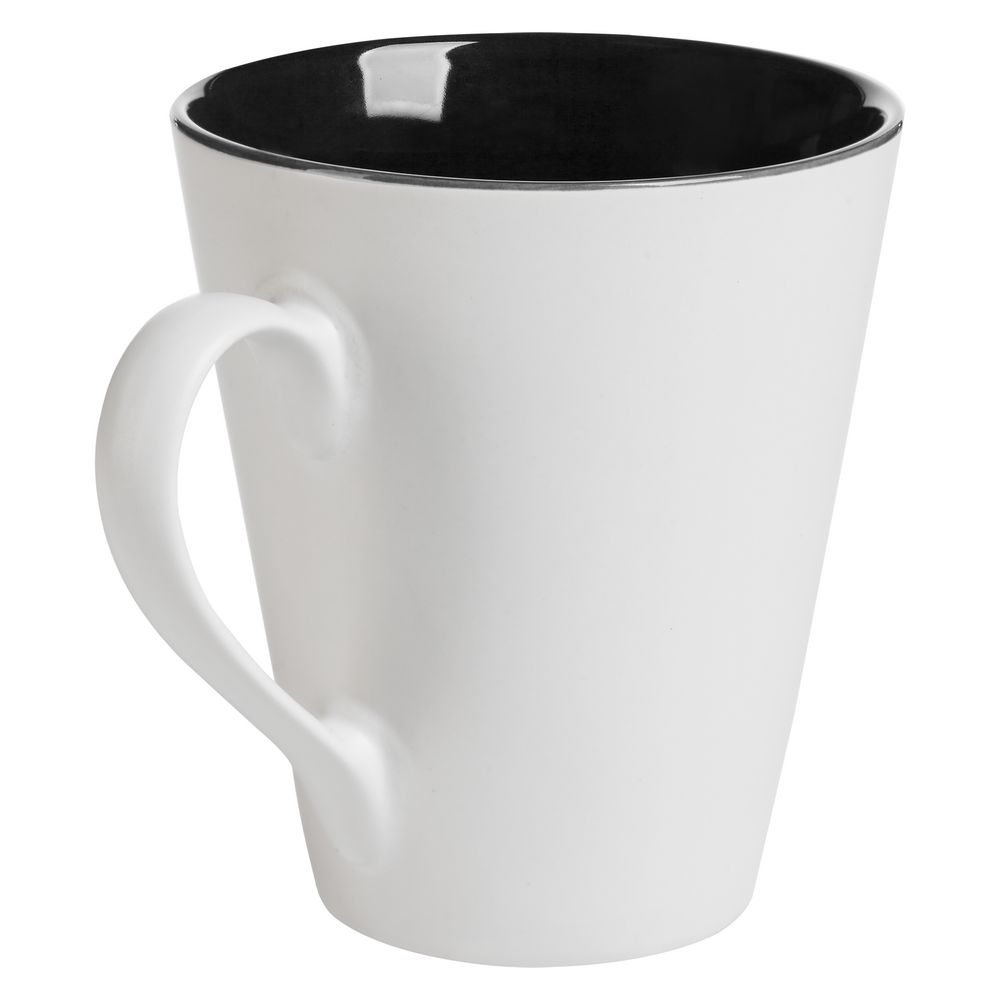 Кружка New Bell матовая, белая с черным — изображение 3