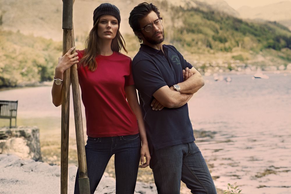 Футболка женская Ladies American T, темно-синяя — изображение 4