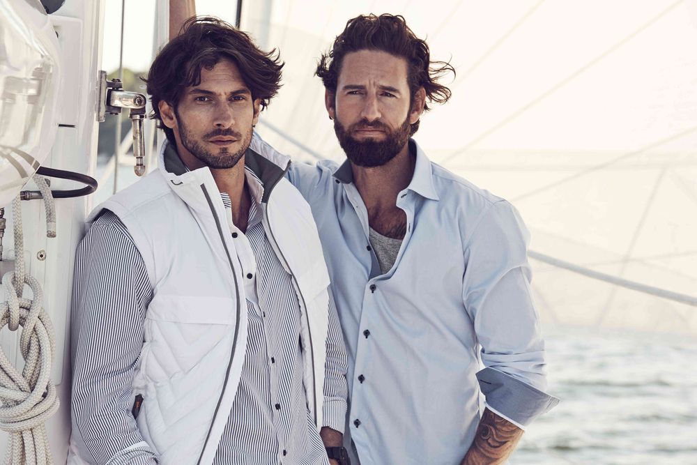 Рубашка мужская в полоску Reno, серая — изображение 6