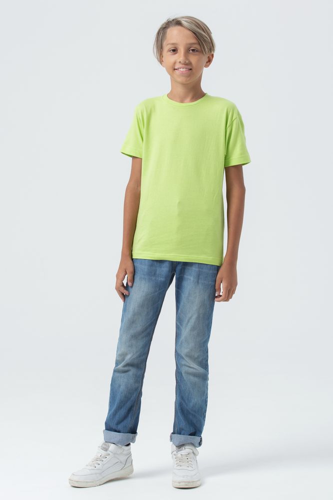 Футболка детская Regent Fit Kids, зеленое яблоко — изображение 7