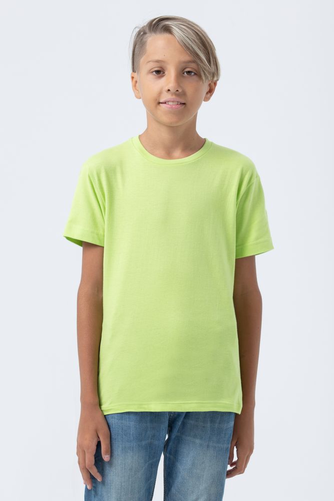 Футболка детская Regent Fit Kids, зеленое яблоко — изображение 5