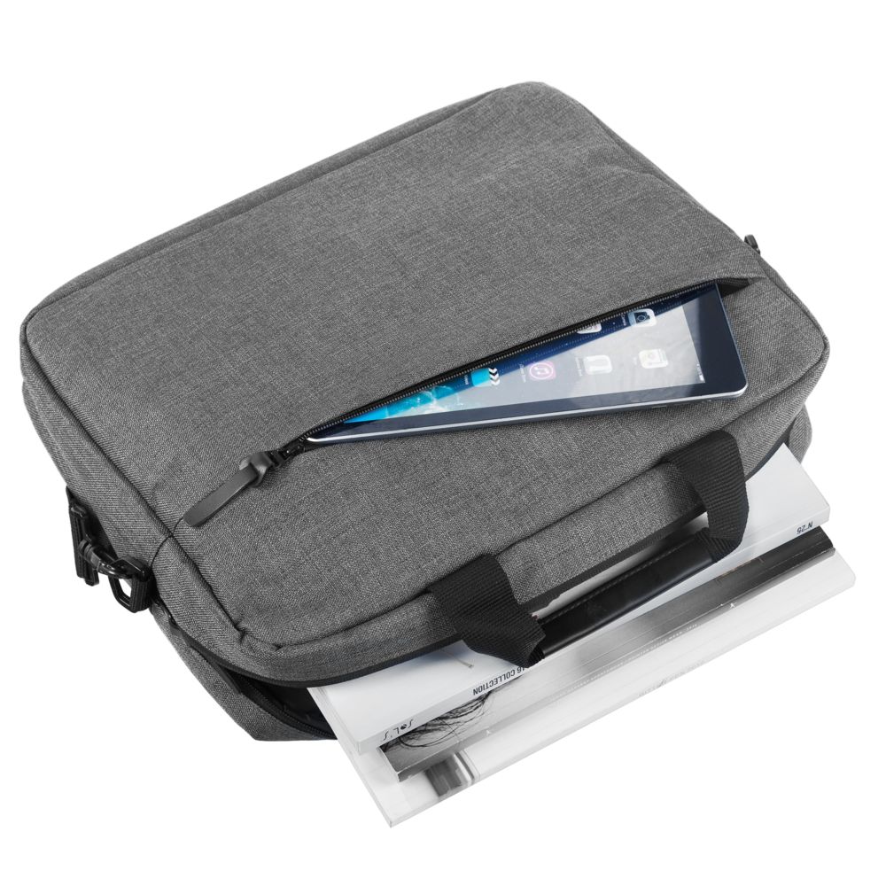Сумка для ноутбука The First, серая — изображение 9