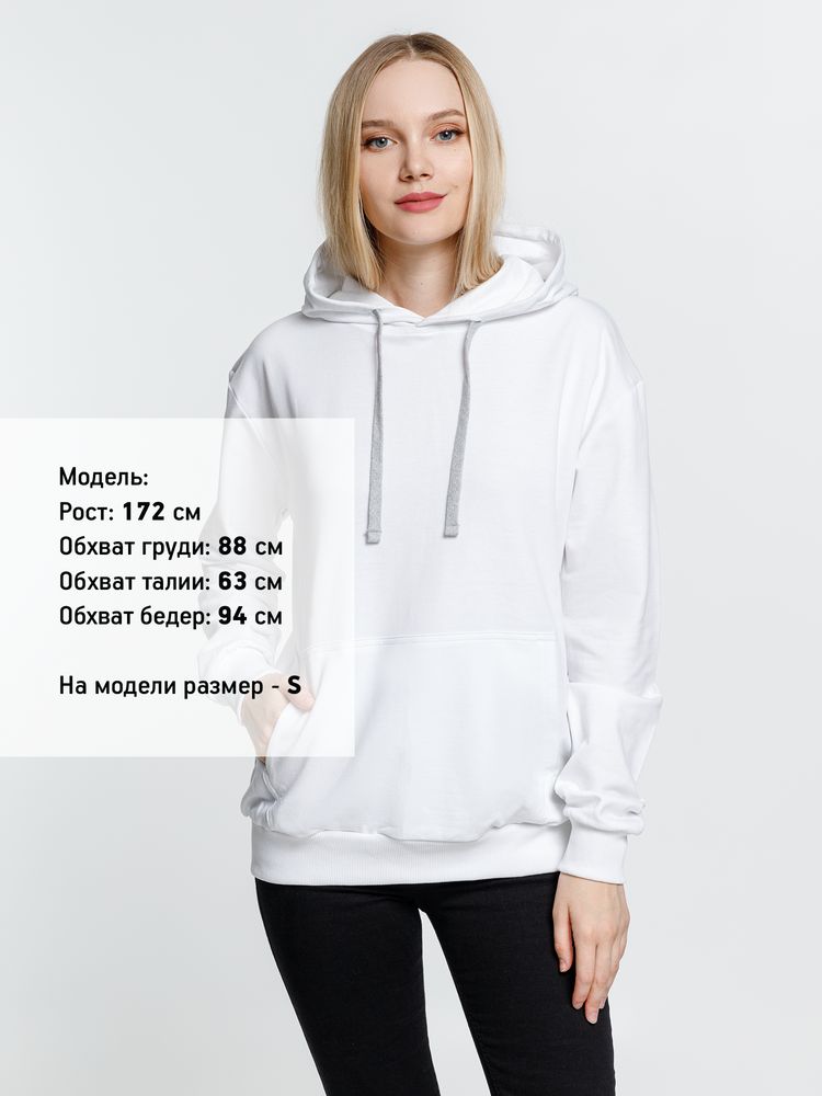 Толстовка с капюшоном Kirenga, белая (белоснежная) — изображение 8