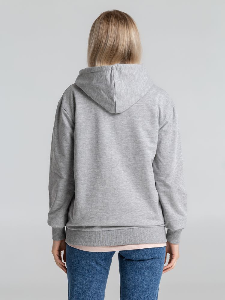 Толстовка на молнии с капюшоном Unit Siverga, серый меланж — изображение 7