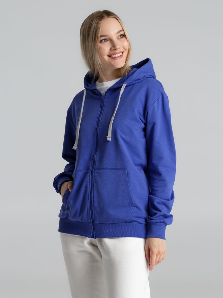 Толстовка на молнии с капюшоном Unit Siverga , ярко-синяя — изображение 11