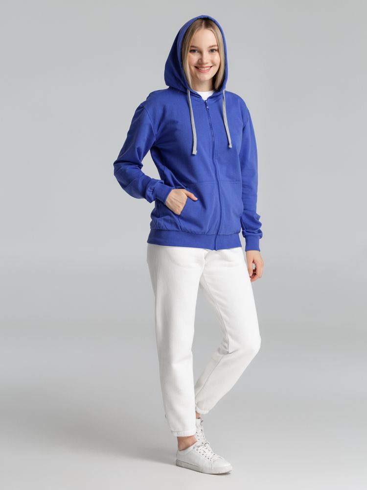 Толстовка на молнии с капюшоном Unit Siverga , ярко-синяя — изображение 13