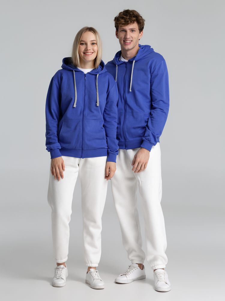 Толстовка на молнии с капюшоном Unit Siverga , ярко-синяя — изображение 14