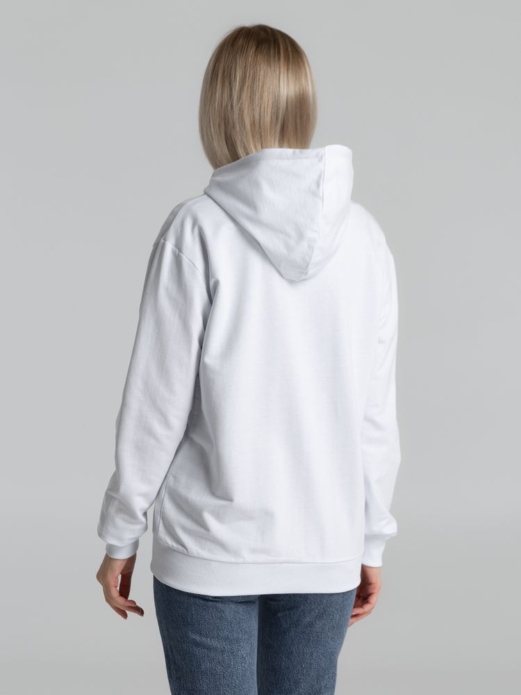 Толстовка на молнии с капюшоном Unit Siverga, белая — изображение 12