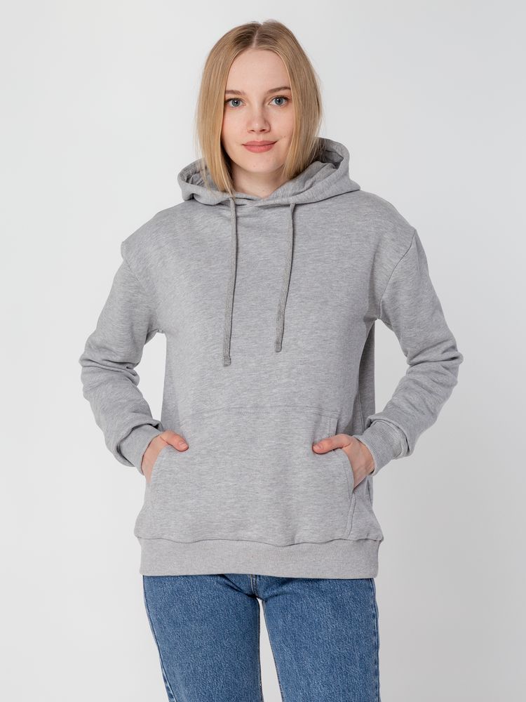 Толстовка с капюшоном Unit Kirenga Heavy, серый меланж — изображение 13