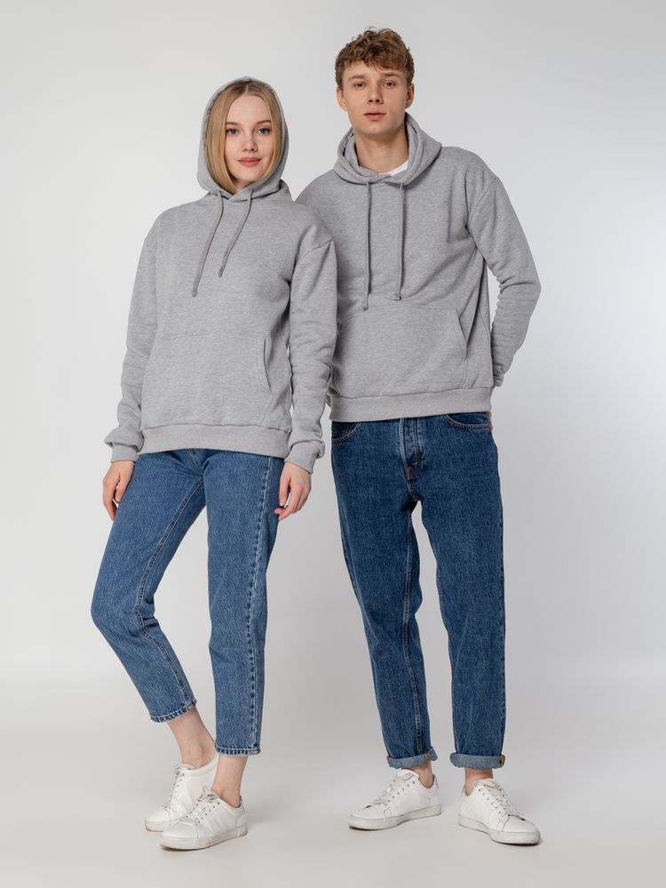 Толстовка с капюшоном Unit Kirenga Heavy, серый меланж — изображение 15