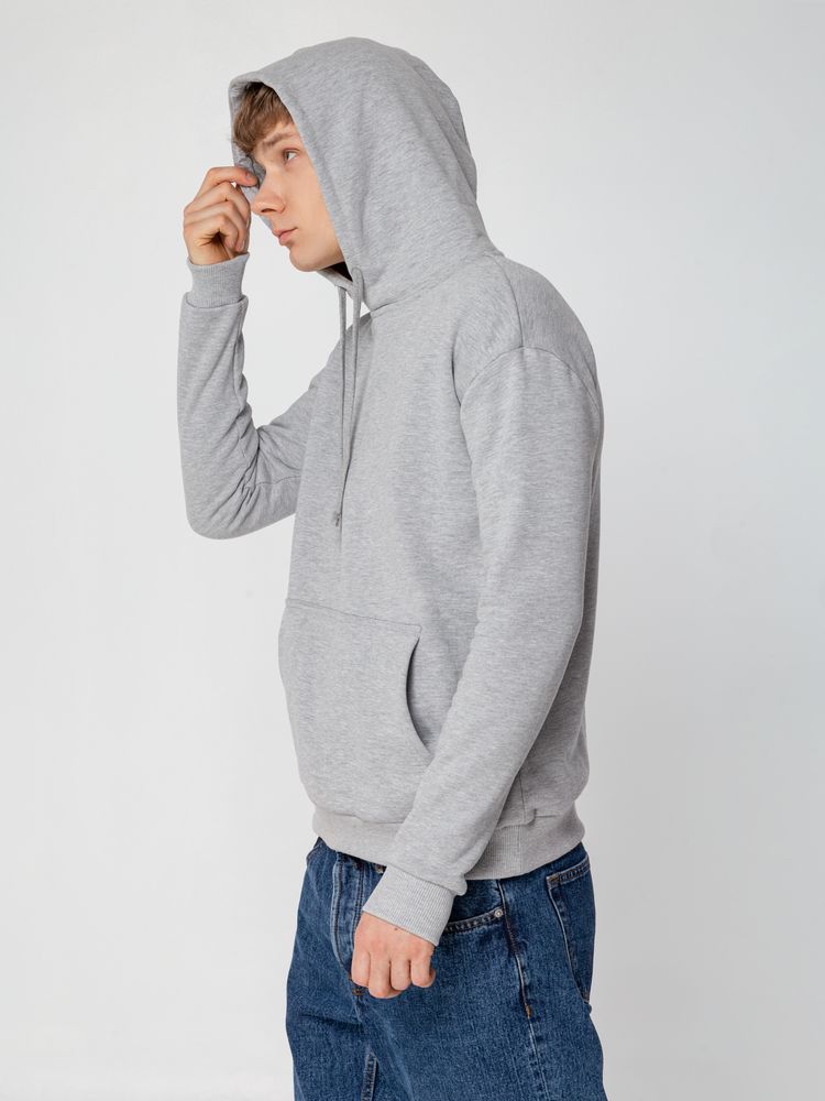 Толстовка с капюшоном Unit Kirenga Heavy, серый меланж — изображение 10