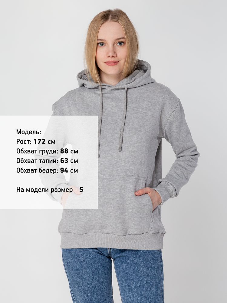 Толстовка с капюшоном Unit Kirenga Heavy, серый меланж — изображение 12