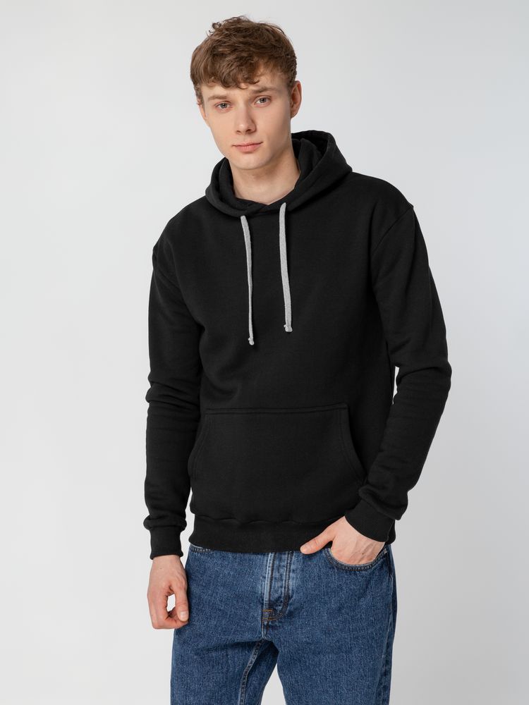 Толстовка с капюшоном Unit Kirenga Heavy, черная — изображение 8