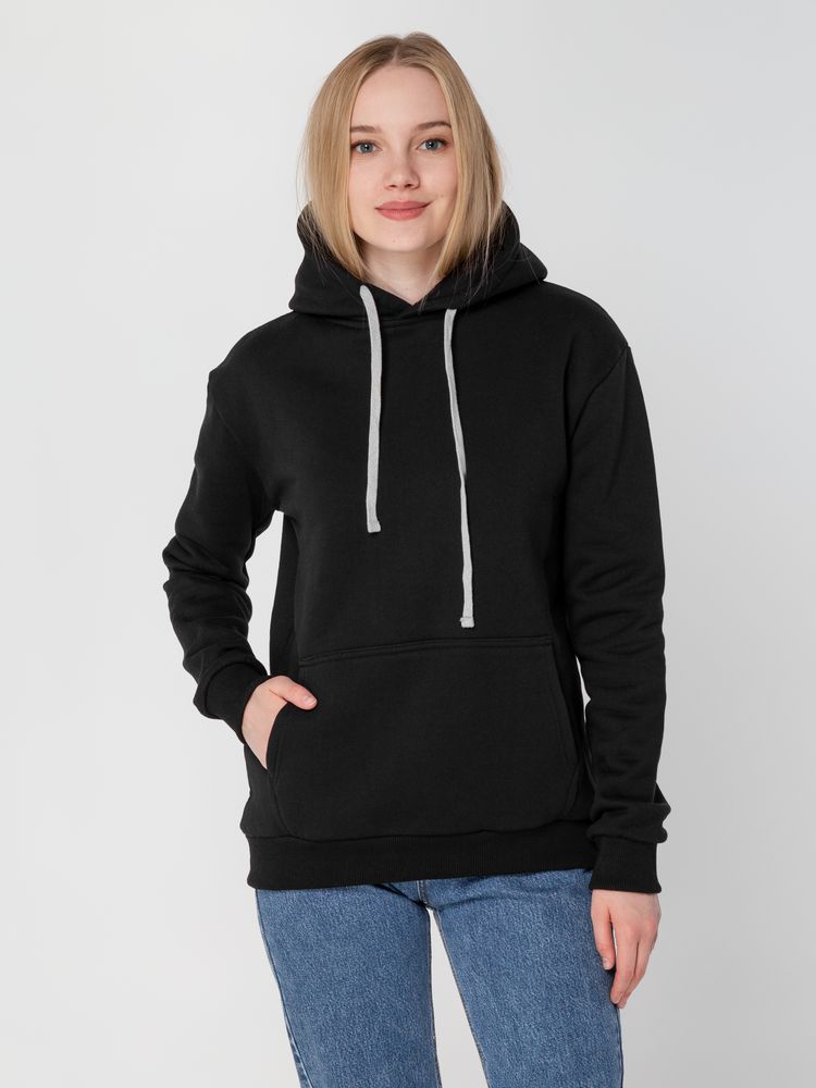 Толстовка с капюшоном Unit Kirenga Heavy, черная — изображение 11