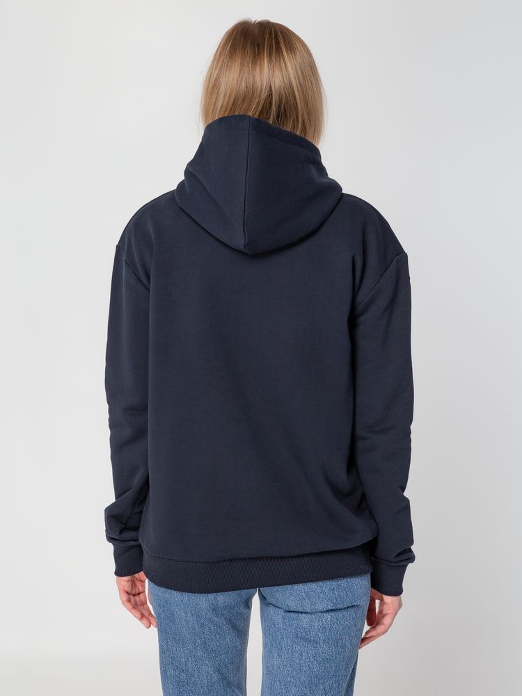 Толстовка с капюшоном Unit Kirenga Heavy, темно-синяя — изображение 10
