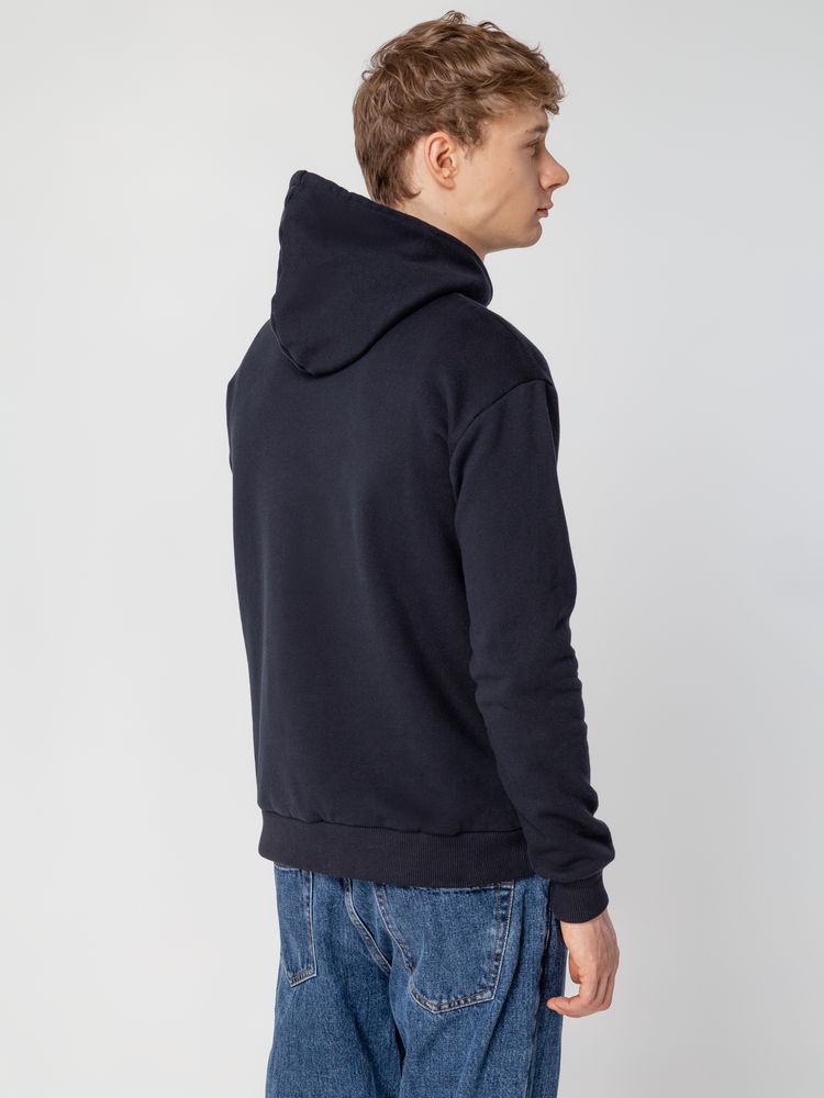 Толстовка с капюшоном Unit Kirenga Heavy, темно-синяя — изображение 13