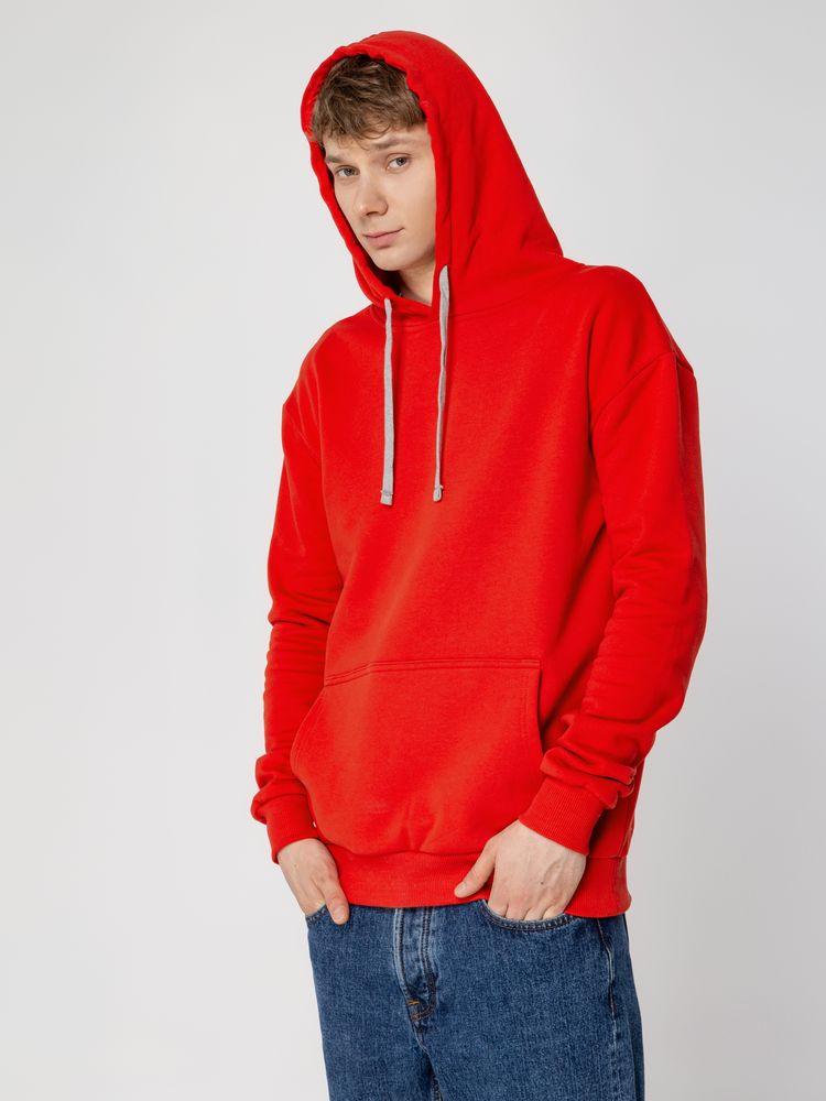 Толстовка с капюшоном Unit Kirenga Heavy, красная — изображение 12