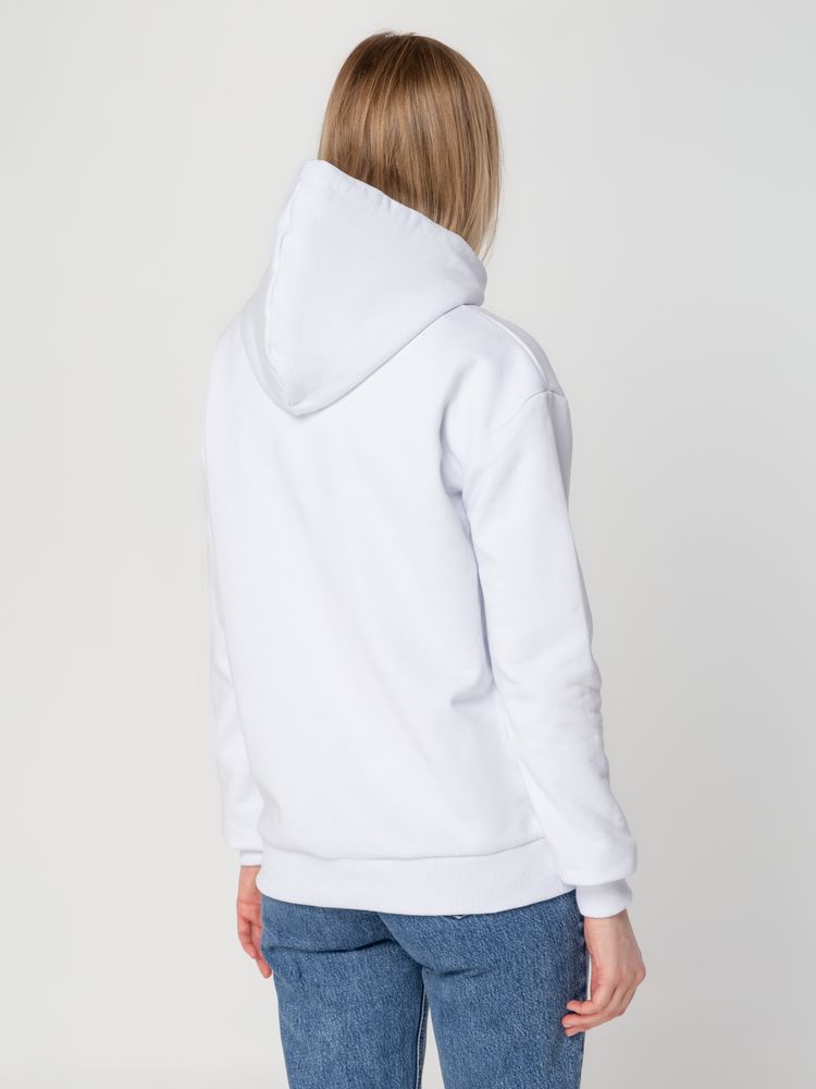 Толстовка с капюшоном Unit Kirenga Heavy, белая — изображение 9