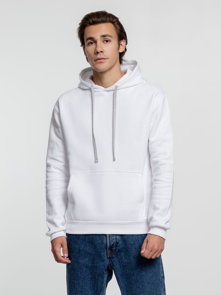 Толстовка с капюшоном Kirenga Heavy, белая (белоснежная) — изображение 5