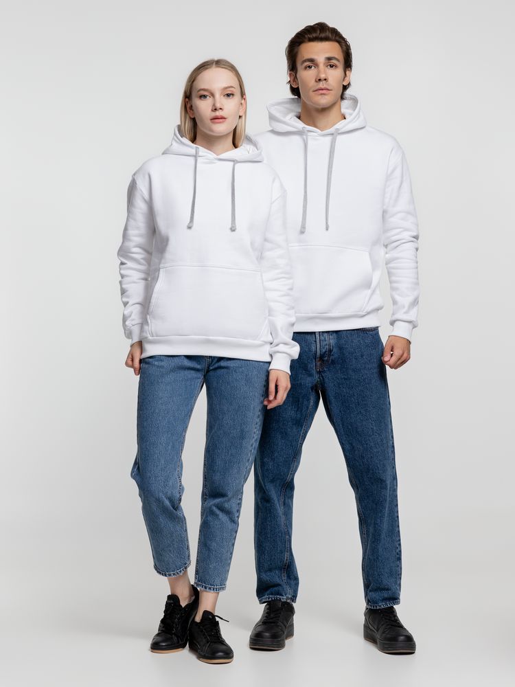 Толстовка с капюшоном Kirenga Heavy, белая (белоснежная) — изображение 12
