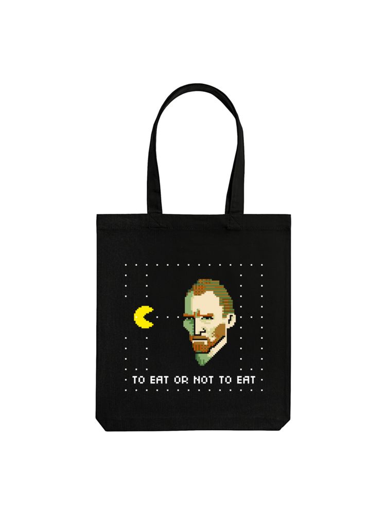 Холщовая сумка «Ван-Пакман», черная — изображение 3