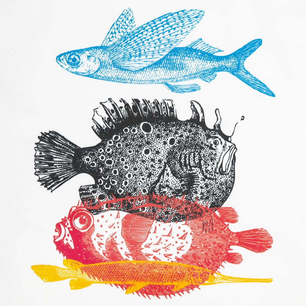 Холщовая сумка «Морские обитатели», молочно-белая — изображение 5