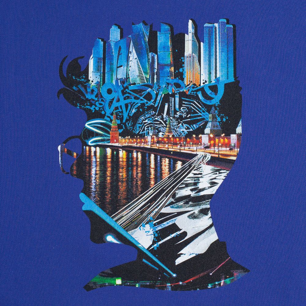 Холщовая сумка Moscow Boy, ярко-синяя — изображение 5