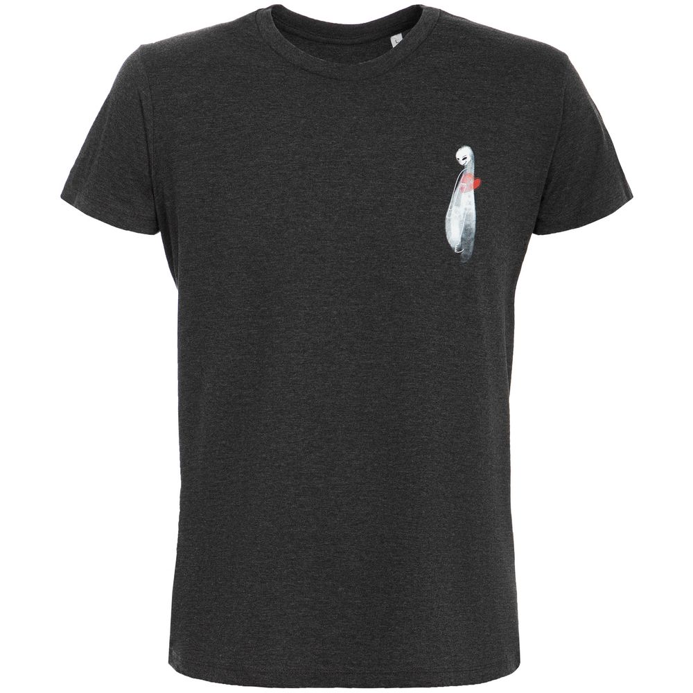 Футболка приталенная Ghost of Love, черный меланж — изображение 3