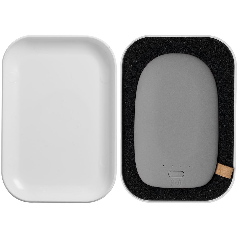 Аккумулятор с беспроводной зарядкой Pebble Wireless 9000 мАч, серый — изображение 8