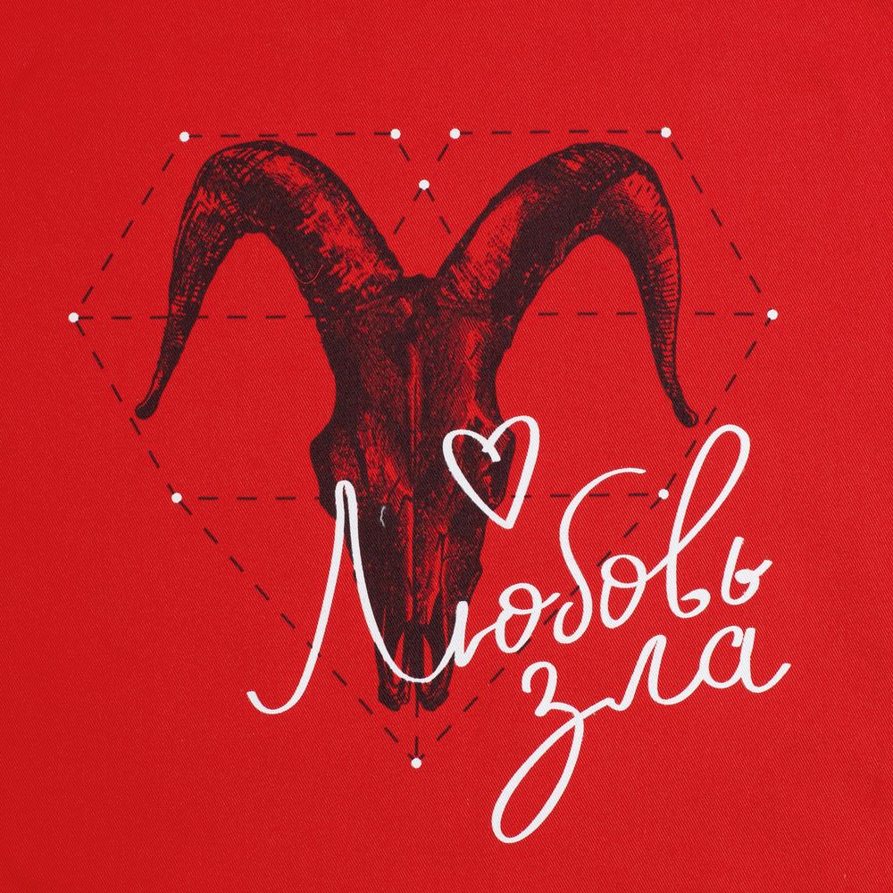 Холщовая сумка «Любовь зла», красная — изображение 5