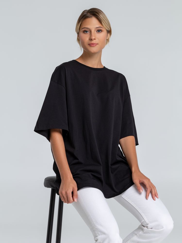 Футболка оверсайз «Чистая соль», черная — изображение 6