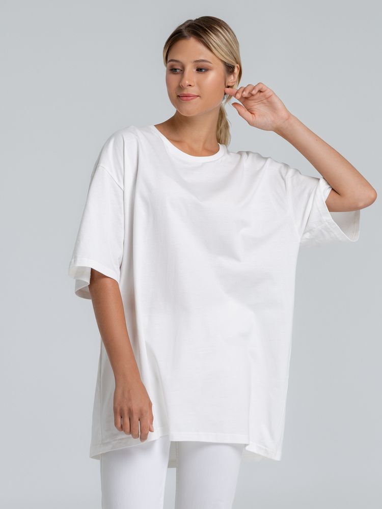 Футболка оверсайз «Чистая соль», молочно-белая — изображение 6