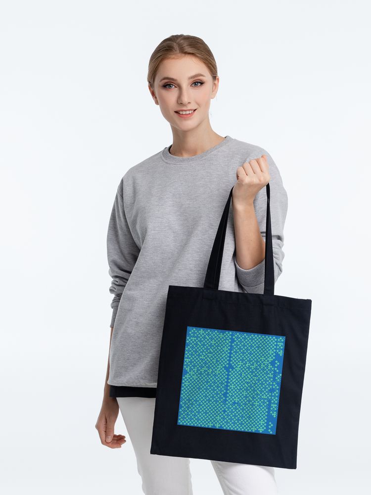 Холщовая сумка Big Data, черная — изображение 5