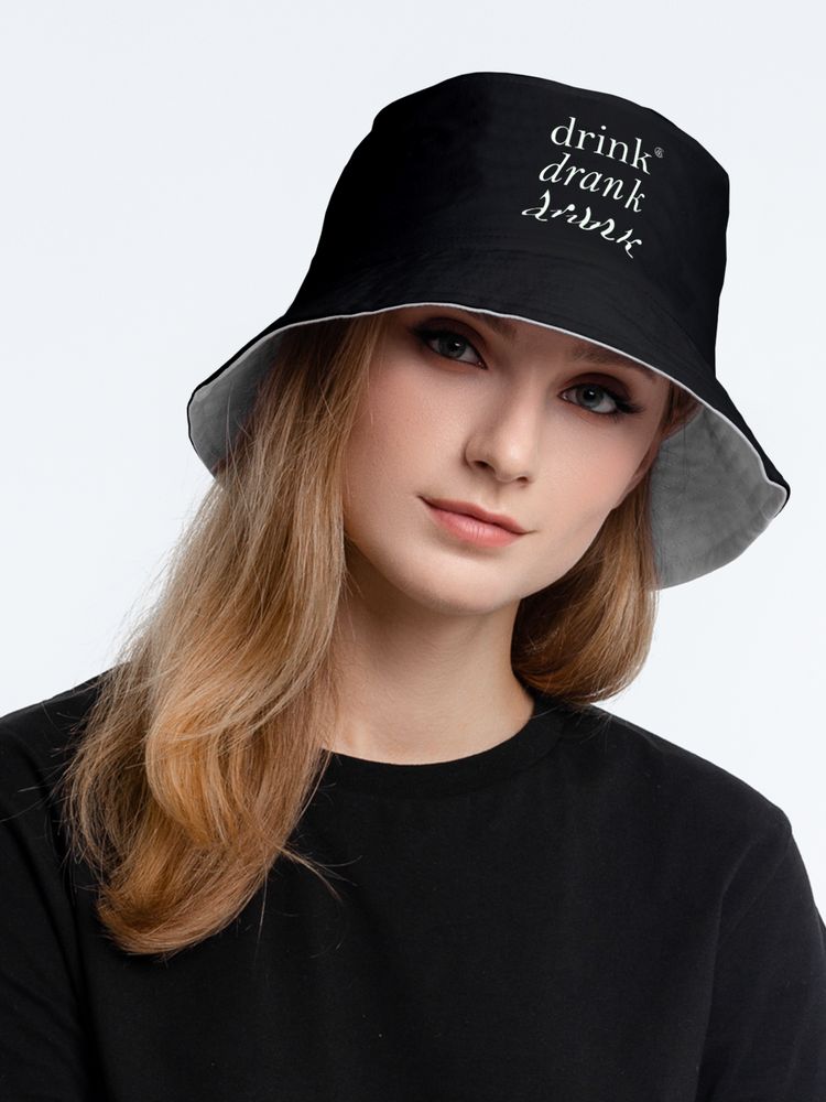 Панама Drunk со светящимся принтом, черная — изображение 4