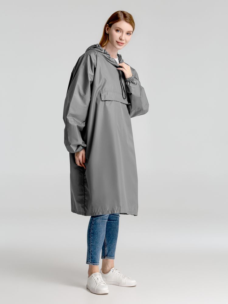 Дождевик-анорак Hard Work, серый, единый размер — изображение 12
