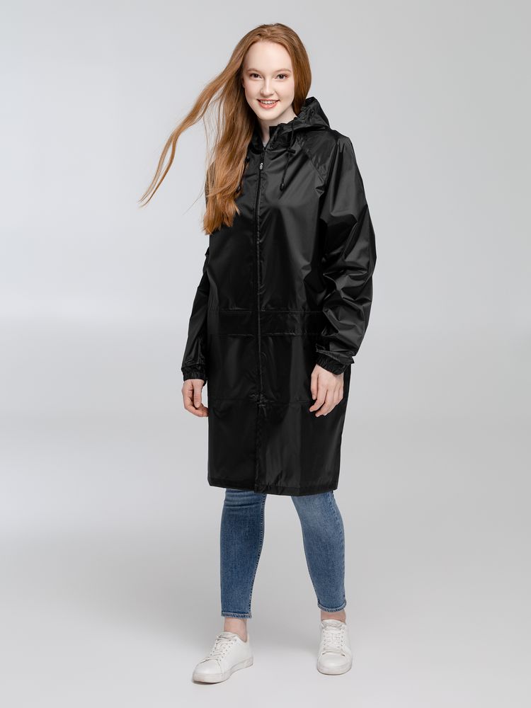 Дождевик с карманами «Плащ, плащ», черный — изображение 5