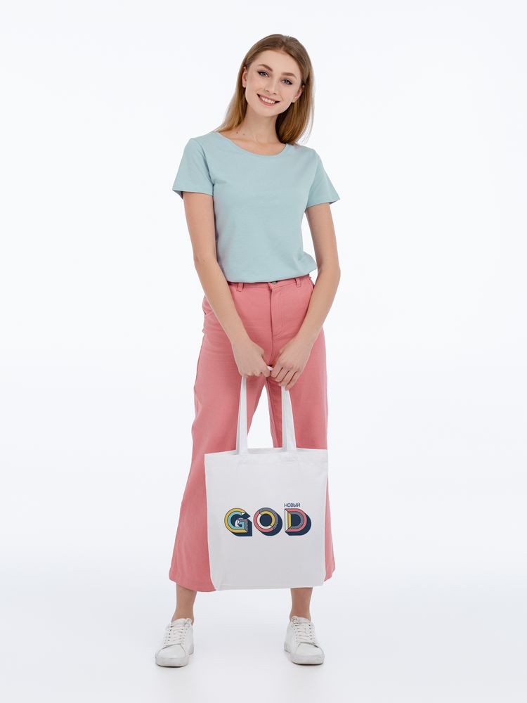 Холщовая сумка «Новый GOD», белая — изображение 5