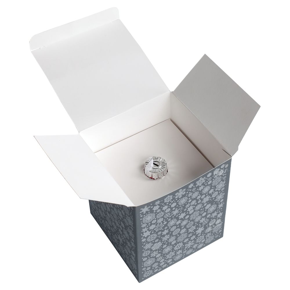 Елочный шар «Скандинавский узор», 8 см, красный — изображение 4