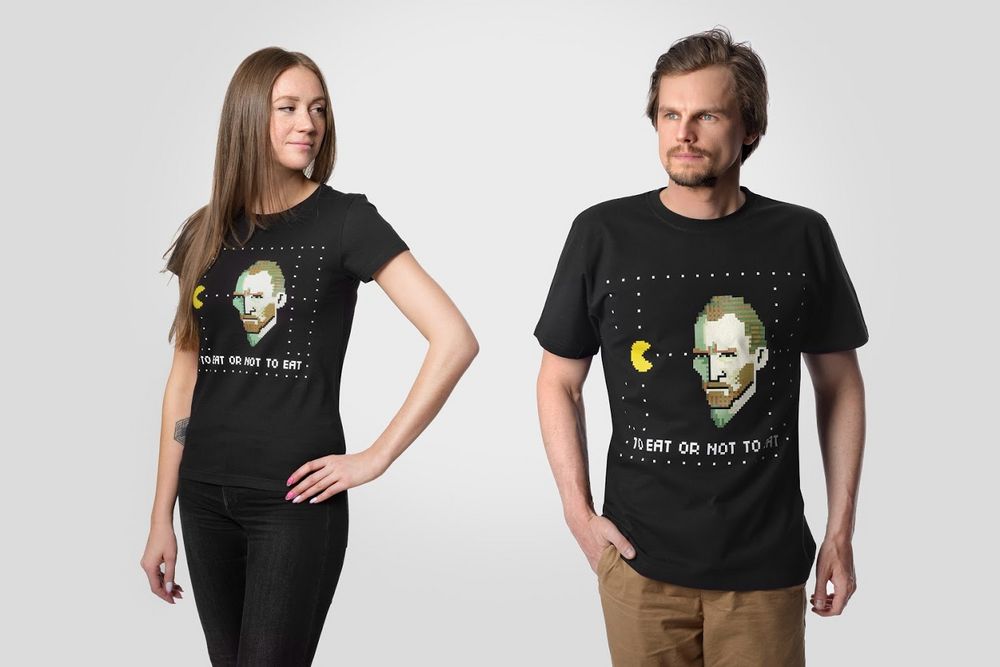 Футболка мужская «Ван-Пакман», черная — изображение 8