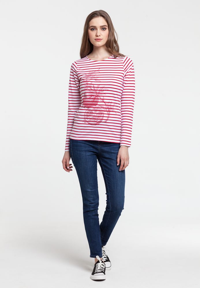 Футболка женская Grand Granat, белая с красным — изображение 7