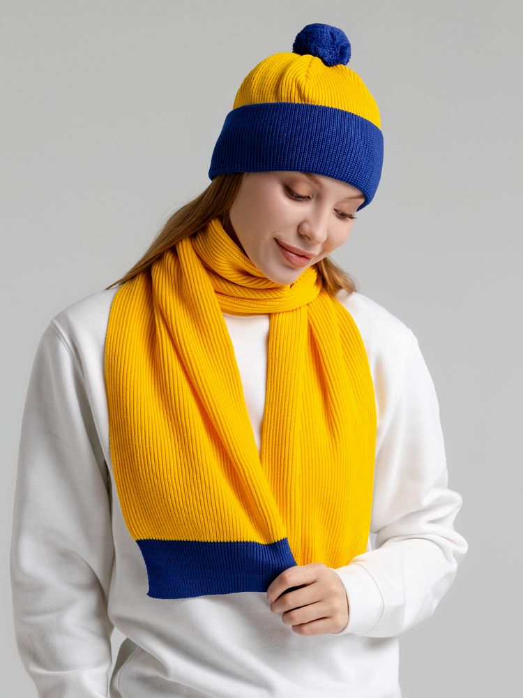 Шарф Snappy, желтый с синим — изображение 6