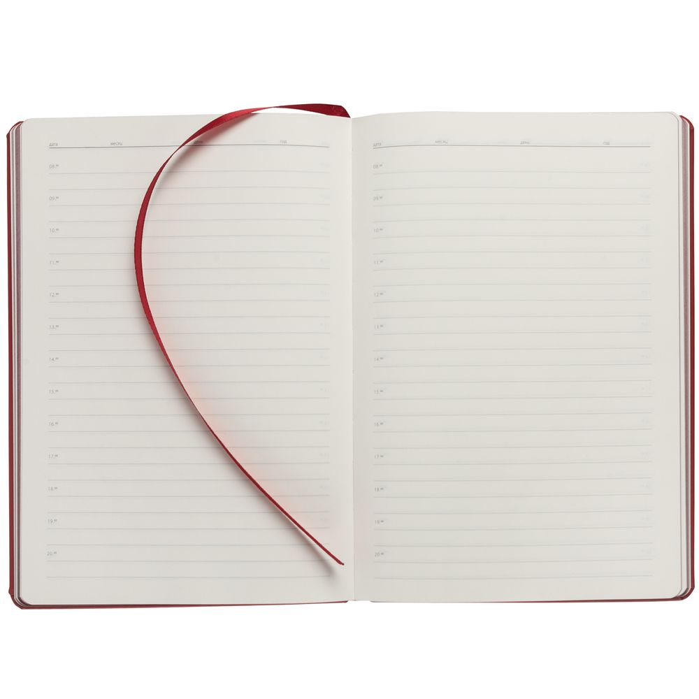 Ежедневник Shall, недатированный, красный — изображение 6