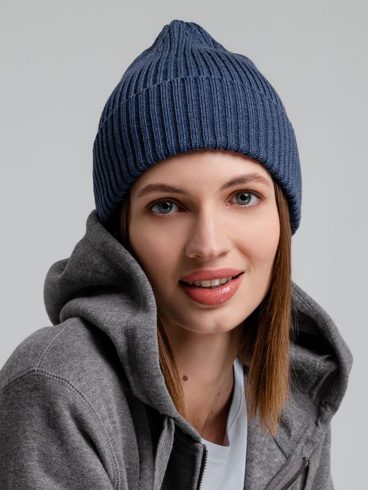 Шапка Stout, синий меланж — изображение 9