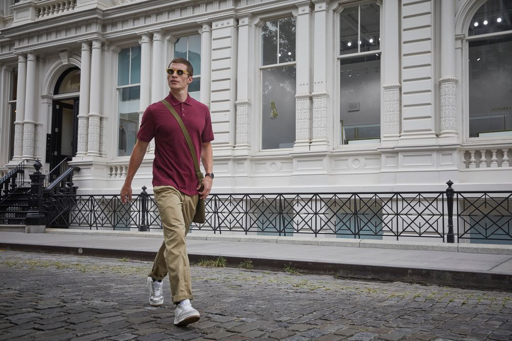 Рубашка поло Safran серый меланж — изображение 7