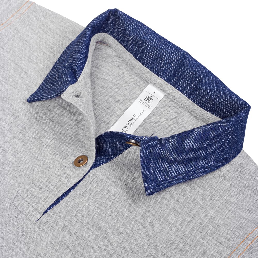 Рубашка поло женская DNM Forward серый меланж — изображение 4