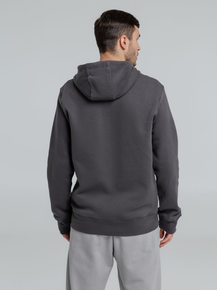 Толстовка на молнии с капюшоном унисекс King, темно-серая — изображение 11