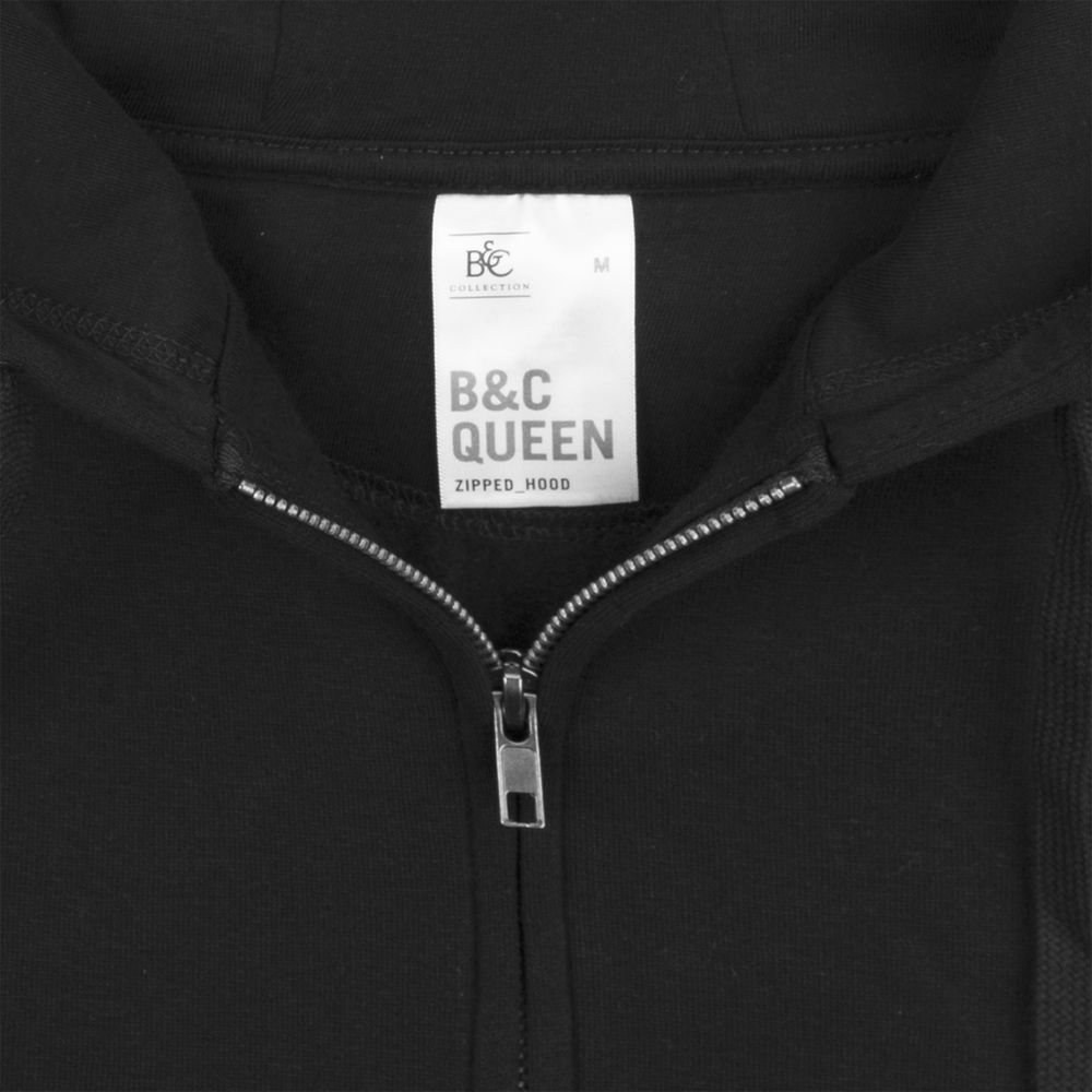 Толстовка на молнии с капюшоном женская Queen, темно-серая — изображение 4