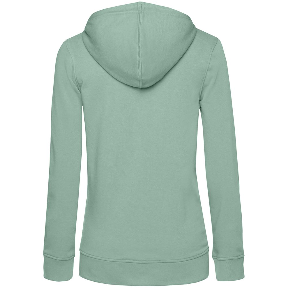 Толстовка на молнии с капюшоном женская BNC Inspire (Organic), серо-зеленая — изображение 3